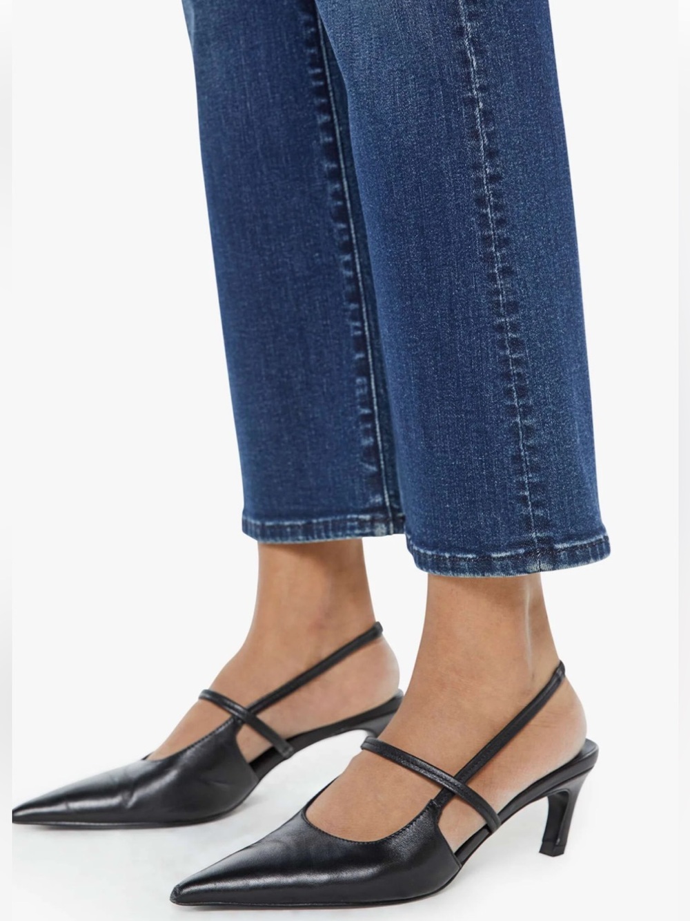 MOTHER Lil’ Hustler Ankle Heirloom Wash Cropped Flare Jeans Size 27 New With Tag - Picture 5 of 16
